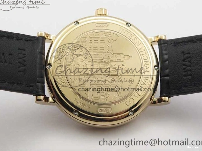 MIROTIME 0203 MoistureWicking Portofino Automatic RG IW356522 FKF 1:1 Best Edition Blue Dial on Black Croco Strap A 7109